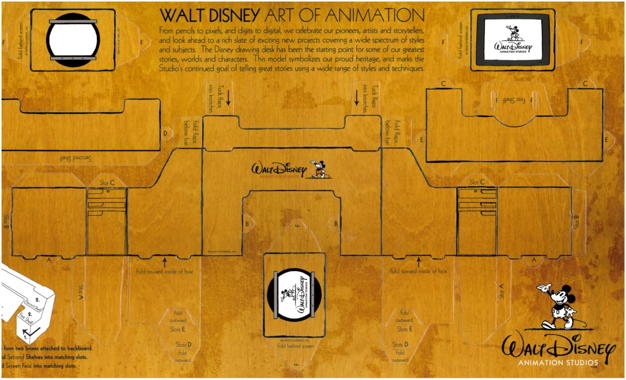 walt disney world animation desk